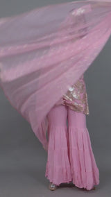 pink sharara suit