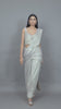 Grey Shimmer Skirt Style Indo Western Saree